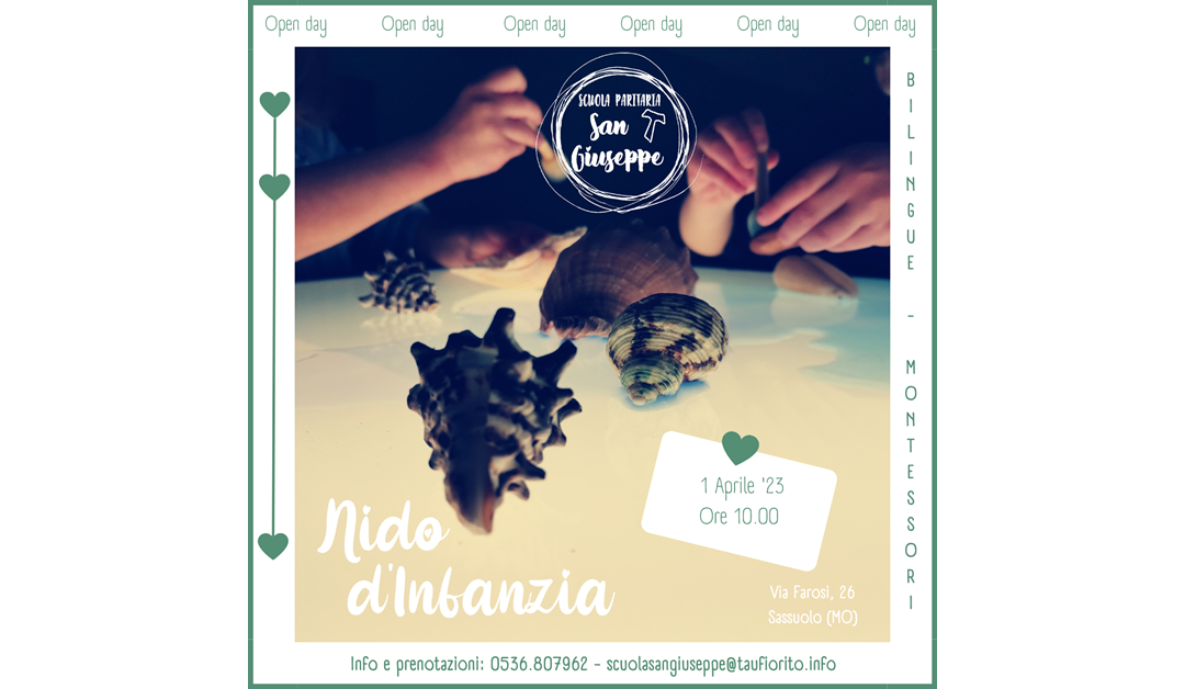 Open Day Nido d’Infanzia – 1 Aprile ’23 ore 10:00
